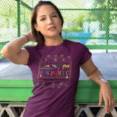 ヒスパニ祝ック伝統月デザイン Tシャツ