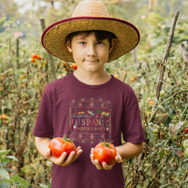 ヒスパニ祝ック伝統月デザイン Tシャツ