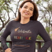 ヒスパニ祝ック伝統月デザイン Tシャツ