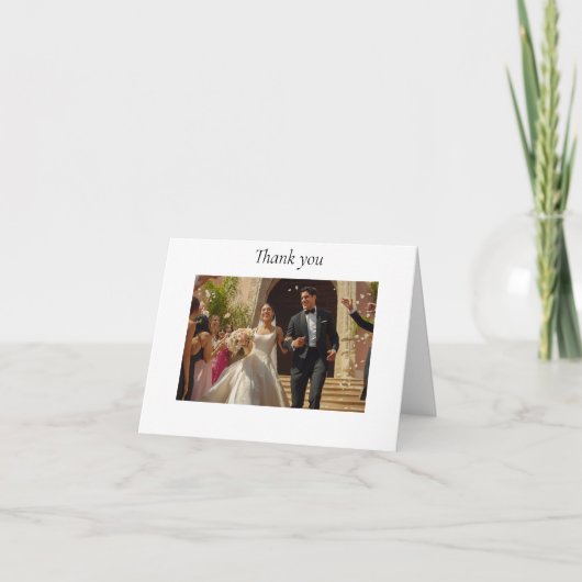ヒスパニ離れックカップル結婚教会 サンキューカード (正面)