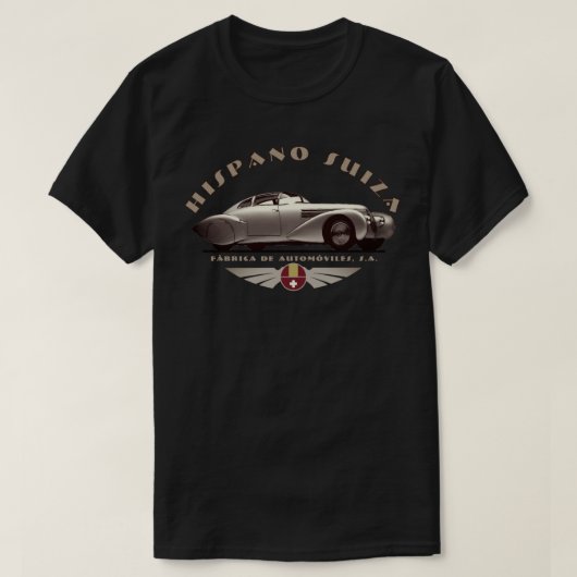 ヒスパノ・スイザ Tシャツ (デザイン正面)