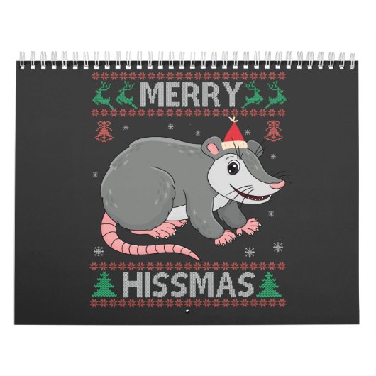 ヒスマメリース醜いおもしろいクリスマスセーターOpossumギフト カレンダー (カバー)