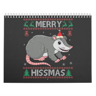 ヒスマメリース醜いおもしろいクリスマスセーターOpossumギフト カレンダー