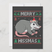ヒスマメリース醜いおもしろいクリスマスセーターOpossumギフト 案内状 (正面)