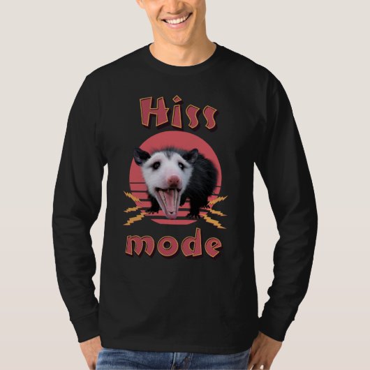 ヒスモードの面白いポッサムの混沌とした動物 Tシャツ (正面)