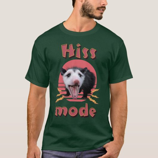 ヒスモード 面白いポッサム 混沌とした動物 Tシャツ (正面)