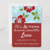 ヒス&ヘアーズバチェラー/バチェロレッテルアウ（ハワイ式宴会）招待状 招待状 (正面)