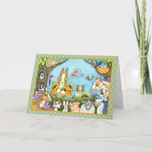 ヒス・n・フィッツの猫と友人の不気味おもしろいさ カード (正面)