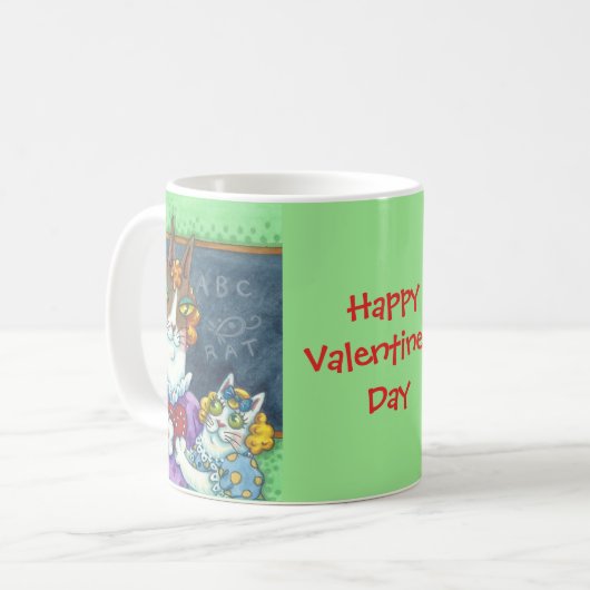 ヒスN'フィッツ先生のペットバレンタインキャットマグカップ コーヒーマグカップ (正面左)