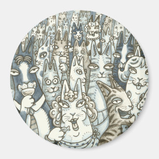 ヒスN'フィッツ猫パーティー磁石 マグネット