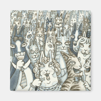 ヒスN'フィッツ猫パーティー磁石 マグネット