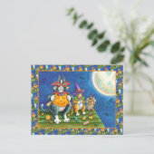 ヒスN'フィッツ猫、トリックまたは面白いハロウィーンを扱う シーズンポストカード (スタンド正面)