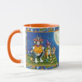 ヒスN'フィッツ猫、トリックまたは面白いハロウィーンを扱う マグカップ (左)