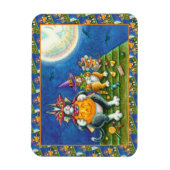 ヒスN'フィッツ猫、トリックまたは面白いハロウィーンを扱う マグネット (縦)