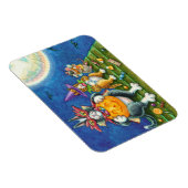 ヒスN'フィッツ猫、トリックまたは面白いハロウィーンを扱う マグネット (右側)