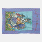 ヒスN'フィッツ猫、感謝提供キッチンタオル キッチンタオル (横)