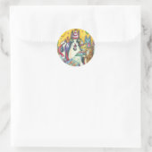 ヒスN' Fitz Cats誕生日STICKERS Round ラウンドシール (バッグ)