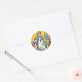 ヒスN' Fitz Cats誕生日STICKERS Round ラウンドシール (封筒)
