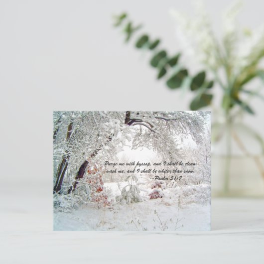 ヒソップで私を粛清して下さい、そうすれば私は清潔になります。洗う ポストカード (スタンド正面)