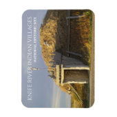 ヒダツサアースロッジナイフリバーインディアンビレッジズ マグネット (縦)