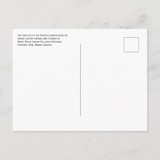 ヒダツサアースロッジナイフリバーインディアンビレッジポー ポストカード (裏面)