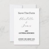 ヒッエレガントチおもしろいの白黒の写真を取得する セーブザデート (正面)