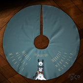 ヒッエレガントプおもしろいドンキーラマターコイズ ブラッシュドポリエステルツリースカート