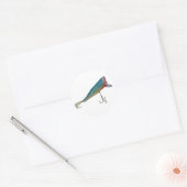 ヒッキードビーチコーマーヴィンテージ魚釣りルアーシリーズ ラウンドシール (封筒)