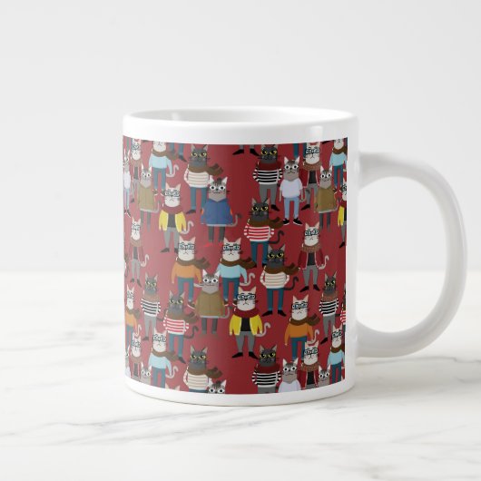 ヒックールプスター猫型 ジャンボコーヒーマグカップ (右)