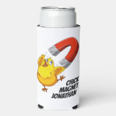 ヒック磁石名前をカスタムする スリム缶クーラー (Seltzer正面)