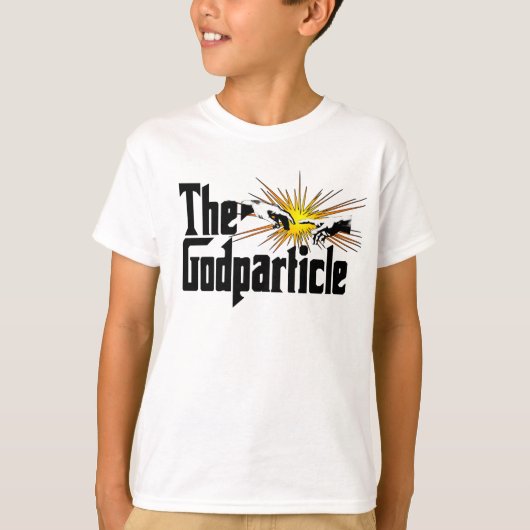 ヒッグス粒子ゴッドパーティクル – 物理おもしろいおたく Tシャツ (正面)