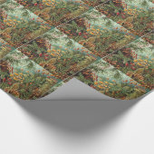 ヒッケルコケ、草、キノコ絵画のキノコ ラッピングペーパー (角)