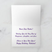 「ヒッコリーの煙で燻したハーモニー」誕生日カード カード (内部)