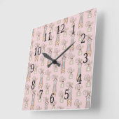 ヒッコリーのDickoryの波止場は時計をからかいます スクエア壁時計 (傾斜)