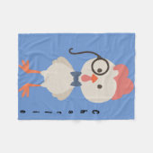 ヒッスターリトルミスターチキン男の赤ちゃん フリースブランケット (正面(横))