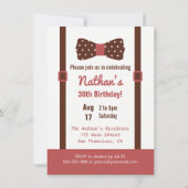 ヒッスター紳士男性バースデーパーティ招待状 招待状 (裏面)