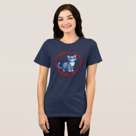 ヒッセとキスロシアのブルー トライブレンドTシャツ