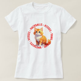ヒッセとキス、ジンジャー・キャット Tシャツ