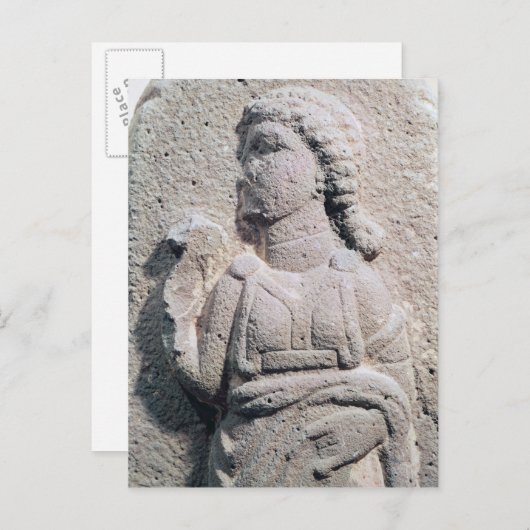 ヒッタイト族の女性を描いたレリーフ、 浮き彫り ポストカード (正面/裏面)