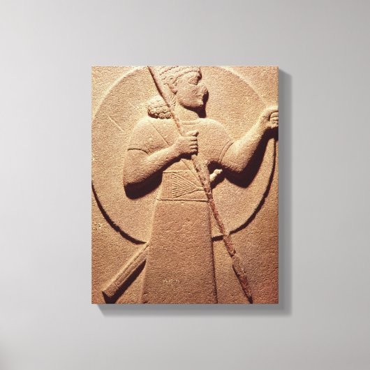 ヒッタイト族の戦士を描いたレリーフ、 浮き彫り キャンバスプリント (正面)