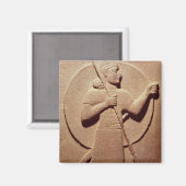 ヒッタイト族の戦士を描いたレリーフ、 浮き彫り マグネット (正面/裏面)