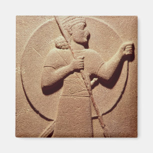 ヒッタイト族の戦士を描いたレリーフ、 浮き彫り マグネット