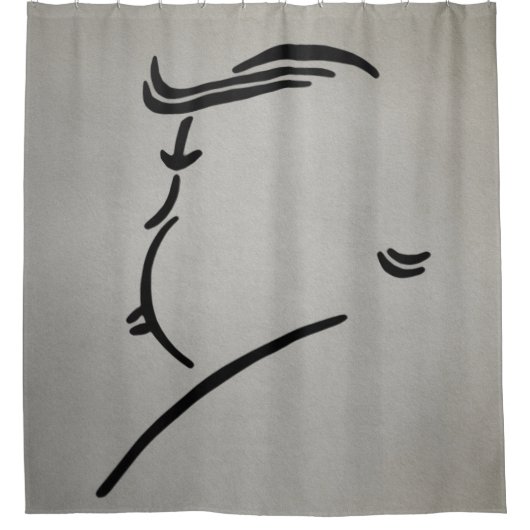 ヒッチコックアート シャワーカーテン (正面)