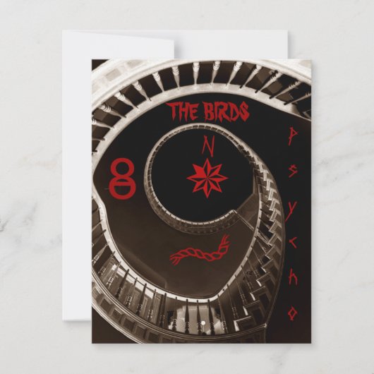 ヒッチコックスクパーティーテーマ招待状ヒッチコック 招待状 (正面)