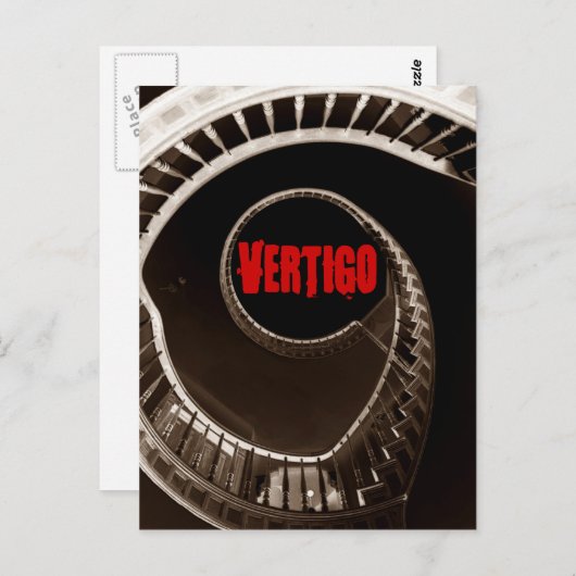 ヒッチコック – エスクのバーティゴ暗円形の階段吹抜け ポストカード (正面/裏面)