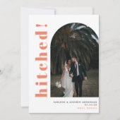 ヒッチドアーチフォトコー結婚ラルの駆け落ち 案内状 (正面)