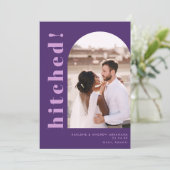 ヒッチドアーチフォトパープル結婚ズの駆け落ち 案内状 (スタンド正面)