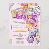 ヒッチハイキング幽霊誕生日 招待状 (正面/裏面)