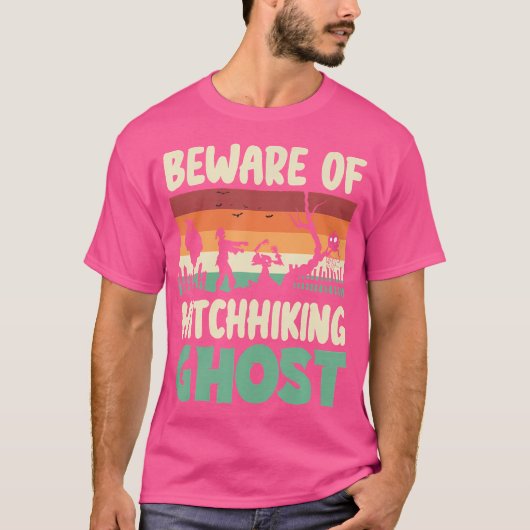 ヒッチハイク幽霊に用心 Tシャツ (正面)
