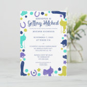 ヒッチングおもしろい馬術ブライダルシャワー 招待状 (スタンド正面)
